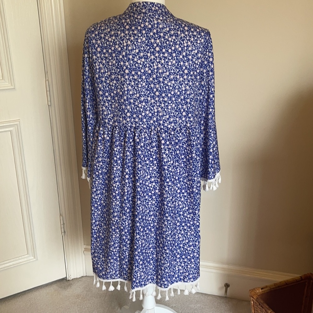 Blue tassel trimmed dress - Picture 3 of 4